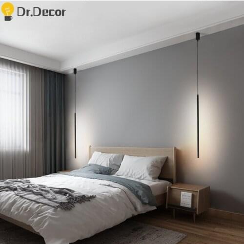 American Industrial Aluminum Dimmable Pendant Lights Lighting Bedroom Bedside LED Pendant Lamp Indoor Deco Kitchen Hanging Lamps
