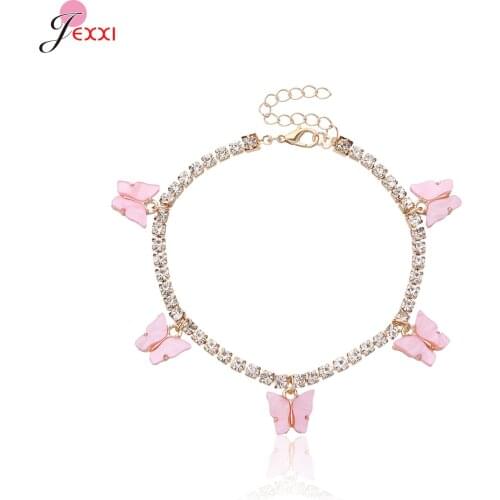 Fashion Cute Butterfly Anklets for Women Bohemian Simple Anklet Gold Color Chain Ankle Bracelet Leg Trendy Jewerly Supplies