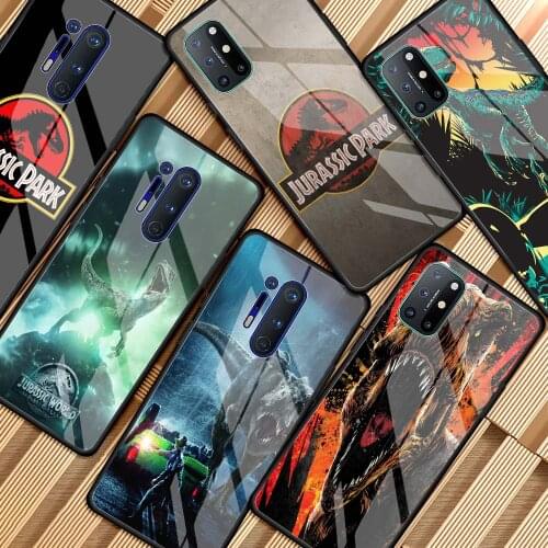 World Jurassic Park Phone Case For OnePlus 8T 7 Pro 8 Nord 5G 9 7T 9R Z Mobile Phone Tempered Glass Cover Shell