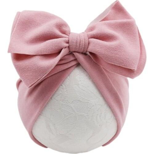 Kids hats baby girl turban photo props newborn childrens kids hat accessories toddler girl cap bonnet baby hat with big bow tie
