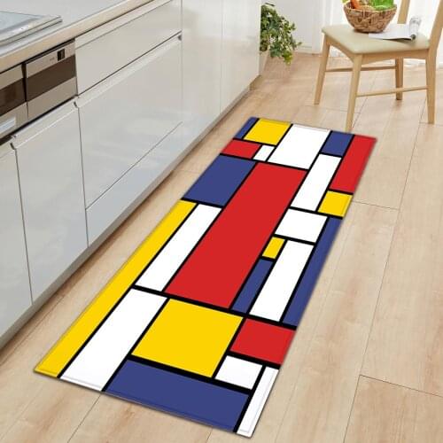 Flannel Kitchen Mat Home Entrance Doormat Hallway Bedroom Living Room Decoration Floor Carpet Balcony Bathroom Anti-Slip Rug