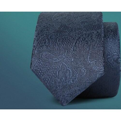 New Formal Ties For Men Classic Deep Blue Floral Party Necktie Fashion Slim 5CM Wedding Business Male Casual Groom Wear Ties