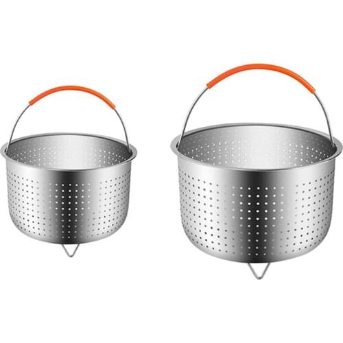 Stainless Steel Steaming Basket Scalding-Proof Steaming Cage Multi-Functional Fruit Cleaning Basket
