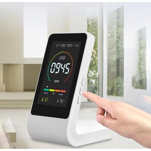 Measurement Tool Air Quality Analyzer Digital LCD Display Screen CO2 PM2.5 Temperature Humidity Detector Monitor Gas Detector