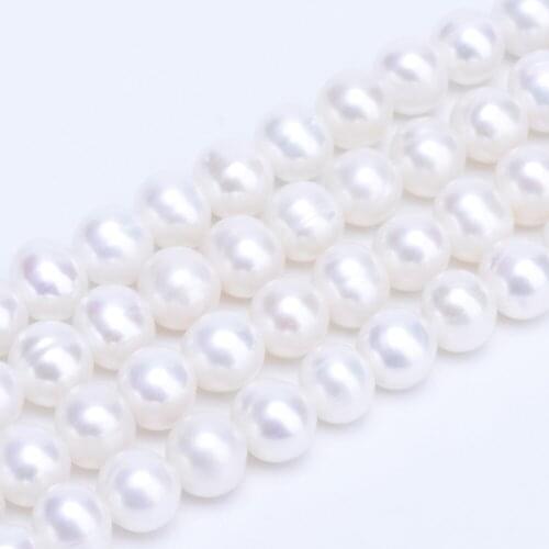 3 Strands Natural Freshwater Pearl Beads with hole Loose Round Beads for Jewelry Making Accessorie DlY Bracelet Necklace Earring