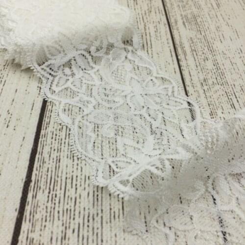 MASOKAN 1pack=10yards HB001-O 3" Tulle Lace Trim Lace Ribbon for Ornaments Elastic Lace Stretch for Baby Girls Hair Accessories