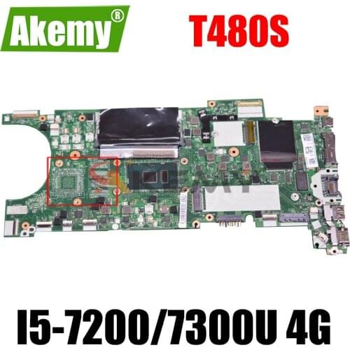 FRU 1LX898 02HL802 For Lenovo Thinkpad T480S laptop motherboard ET481 NM-B471 With I5-7200/7300U RAM 4G 100% fully tested
