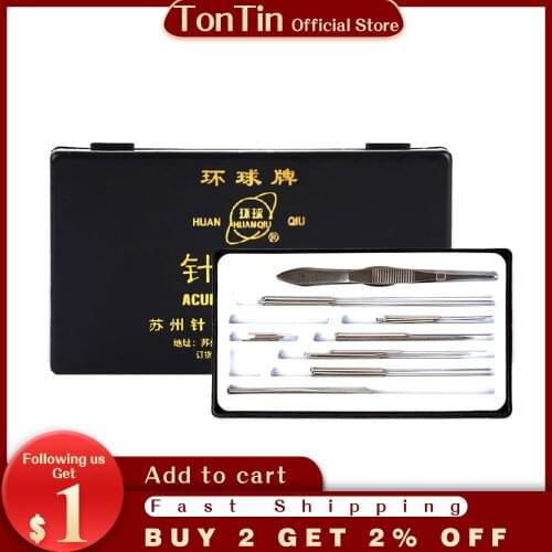 HUANQIU Acupuncture Instrument Set Reusable Acupuncture Needles Package Massage needles non-disposable