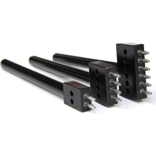 Hole Spacing 4/5/6mm Tooth 2/4/6 Leather Punch Tool Row Circular Cut Hole Stitched Leather Punching Tools Aperture Diameter 1mm