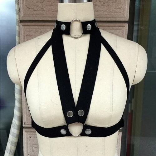 New Fashion Bondage Harness Lingerie Wear Body Harness Bra Sexy Body Cage Bra Punk Underwear Nightclub 90s Black Body Harness