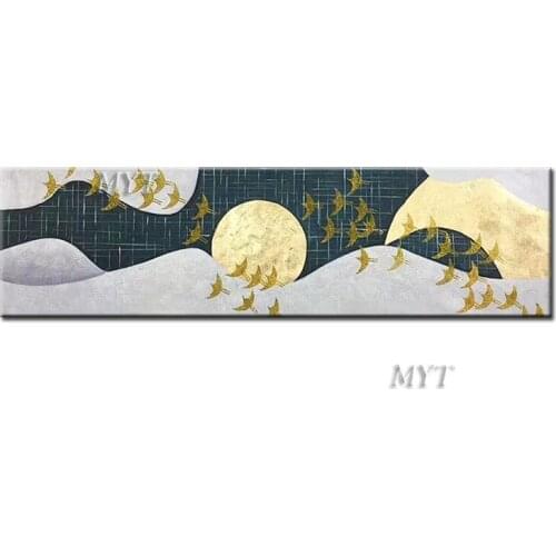About The Wild Goose Scenery Abstract Oil Painting On Canvas Living Room Home Pictures Modern Wall Art Painting 100% Handpainted