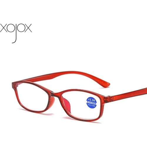 XojoX Reading Glasses for Women Vintage Square Mens Presbyopia Anti-Blue Light Male Computer Hyperopia Eyewear -100 -400