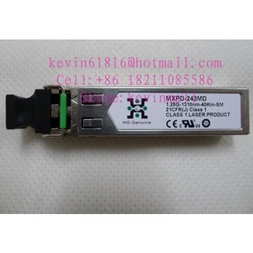 Single mode uplink SFP domule 1.25G-1310nm-40km-SM CLASS 1 LASER PRODUCT with 2 LC ports. FiberCore