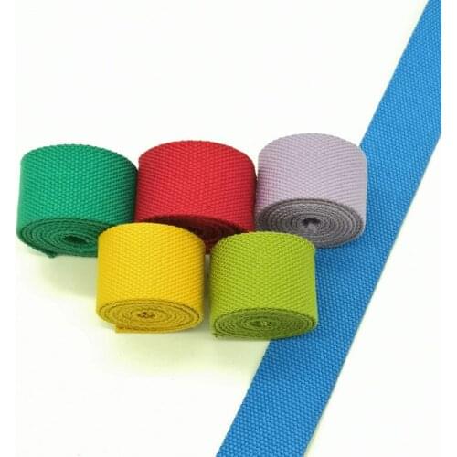 QH 8 Yards 38mm Pink Khaki Canvas Webbings Ribbon Thick Cotton Webbing Strap Belt Bias DIY Bag Garment Sewing Accessories Craft