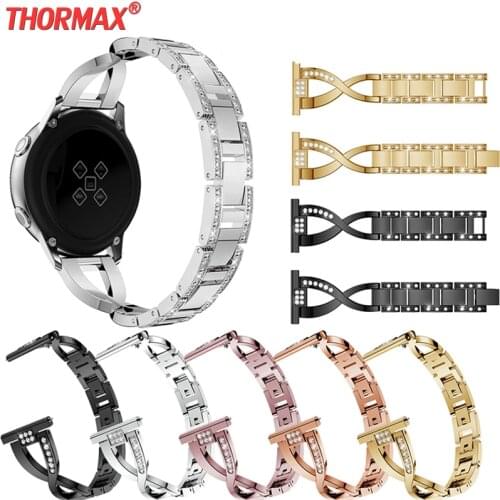 20mm Stainless Steel Watchband for Samsung Galaxy Watch active Release Strap Wristband For Samsung Gear sport S2 watchstrap Band