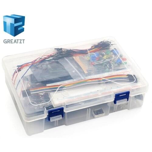 GREATZT Starter Kit for Arduino Uno R3 - Uno R3 Breadboard and holder Step Motor / Servo /1602 LCD / jumper Wire/ UNO R3