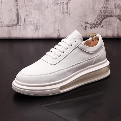 Mens White Shoes Fashion Round Toe Lace Up Concise Casual Comfort Male Trending Leisure Zapatos Daily Footwear Size 38-43 ERRFC