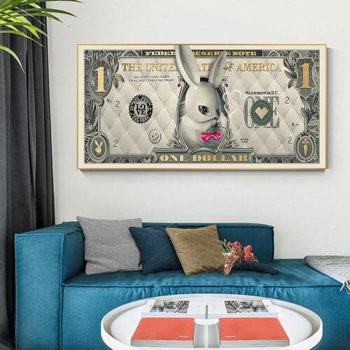 Creativity Animal U S Dollar Posters and Prints Home Bedroom Abstract Print Canvas Painting Living Room Decor Wall Art Picture