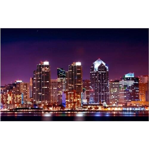 1 Panel The City Night View Print Painting Poster Wall Modular Picture For Home Decoration Living Room Decor Modern Framed