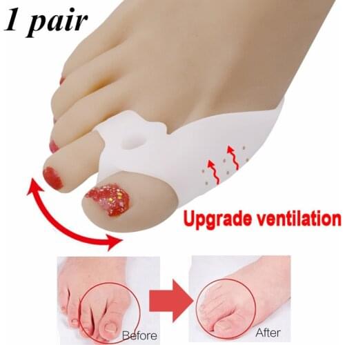 1Pair Silicone Gel Bunion Big Toe Separator Spreader Eases Foot Pain Foot Hallux Valgus Correction Guard Cushion Foot Care Tool