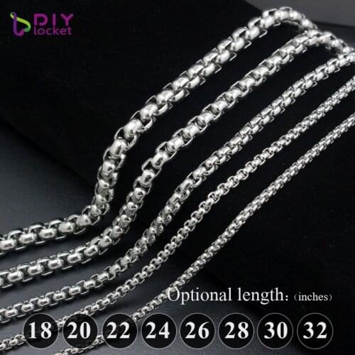1pc! High Quality 316 Stainless Steel Chains Necklace DIY Jewelry LSCH09