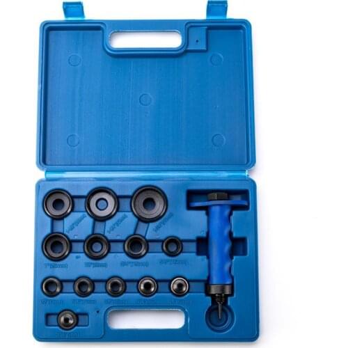 14Pcs Hollow Punch Set Of Interchangeable DIY Leather Craft Belt Punching Tool Leather Punch Tool Set 5mm-35mm With Plastic Box