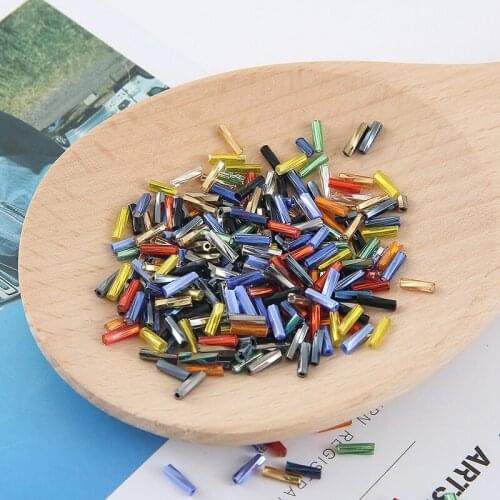 400Pcs/Lot 2X6mm Tube bead Twist Bugles Glass Seed Beads Sewing Craft necklace Bracelet jewelry Making Garments Diy Accessories