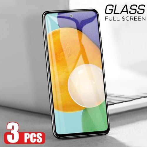 3Pcs Tempered Glass Film For Samsung Galaxy A52 A72 A42 A32 5G 4G Protective Glass Protect Film For Samsung A 52 A 72 Full Cover