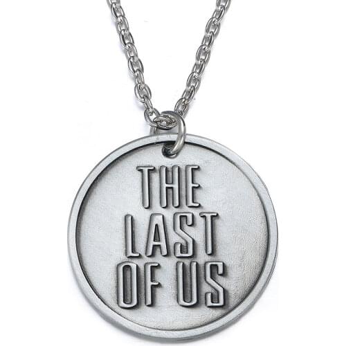 Harong The last of us Firefly Necklace Punk Jewelry Coin Dog Tag Round Chain Pendant Medallion Game Choker Necklaces Men Gift