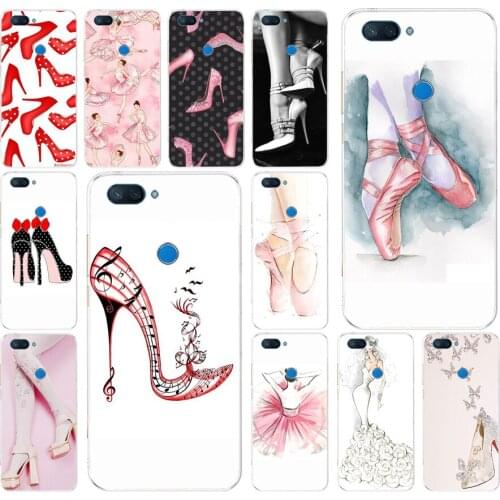 165FG High heels heeled shoes ballerina Soft Silicone Tpu Cover phone Case for xiaomi redmi mi 8 A1 A2 lite