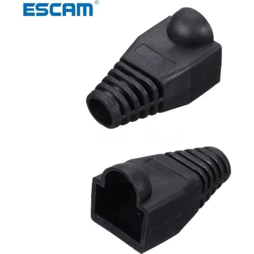 ESCAM 50x Plastic Boot Cap Plug Head for RJ45 Cat5/6 Cable Modular Connector Network