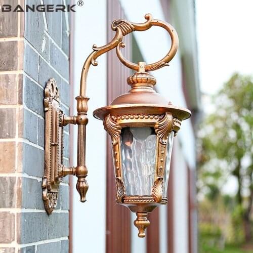 European Outdoor Sconce Wall Lamps Waterproof Antirust LED Porch Lights Wall lamp Garden Aisle Aluminum Lighting Fixtures