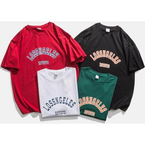 The new summer 2021 printed short-sleeved T-shirt Mens loose matching half-sleeve T-shirt