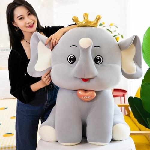 Giant Plush Elephant Toys Soft Stuffed Big Flappy Ears Cute Plush Elephant Animal Toys For Kids Children Girls Christmas Gift