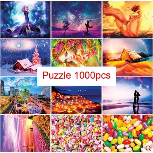 Jigsaw Puzzle 1000 Pieces Interesting Interactive Toys for Boys Girls Assemble Anime Cartoon Picture Games