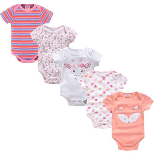 Honeyzone Newborn Baby Girl Clothes Set Cartoon Animal Print Romper Breathable Pajamas Lovely Girl Roupas Ropa Para Bebe