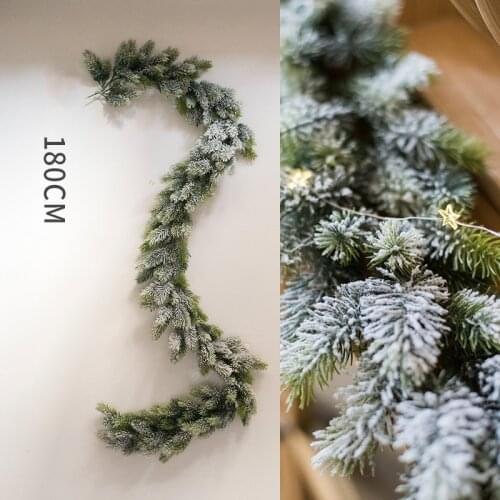 Artificial green Christmas wreath wreath garden decoration party decoration tracery pine rattan hanging rattan