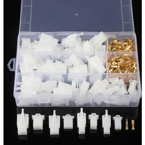 40 Set Practical Auto Electrical 2 3 4 6 Pin 2.8 mm Wire Terminal Connector with Fixed Hook Male Female Terminals Housing Mayitr