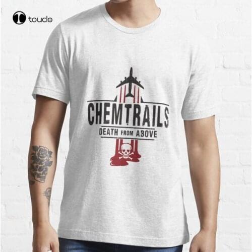 Jet Chemtrails Red & Grey Logo T-Shirt Tee Shirt