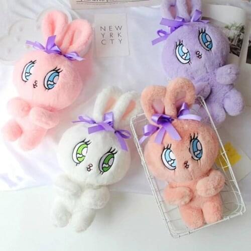 42cm Creative cute rabbit with bow WEGO long ears plush toy big eyes cute rabbit doll baby soft anime toy kids' birthday gift