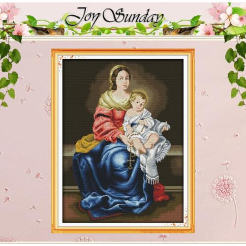 Madonna and Child Counted Cross Stitch DIY 11CT 14CT Cross Stitch Set Wholesale Chinese Cross-stitch Kits Embroidery Needlework