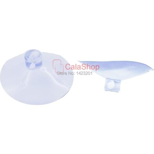 100 Pcs / Lot Plastic Clear Hook Suction Cups Sucker Pads Fixation Hanging For Glass Coffee Table Pads Table Leg Mats
