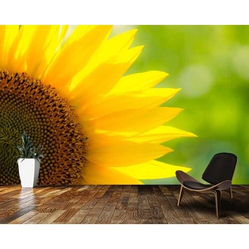 Papel de parede beautiful sunflowers natural landscape 3d wallpaper mural,living room sofa wall bedroom wall papers home decor