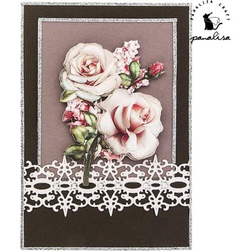 Panalisacraft Lace Border Bookmark Metal Cutting Dies Cards Diecut Scrapbooking Album Paper Card Craft Embossing