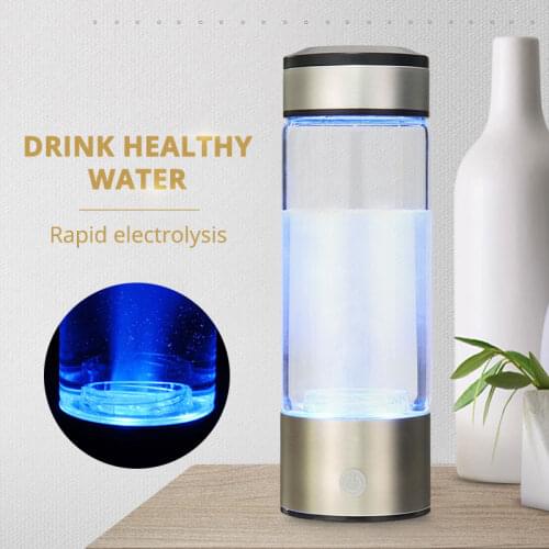 380ML Portable Hydrogen-Rich Water Bottle Alkaline lonizer Hydrogen-Water Generator Maker Rechargeable Hydrogen-rich water cup