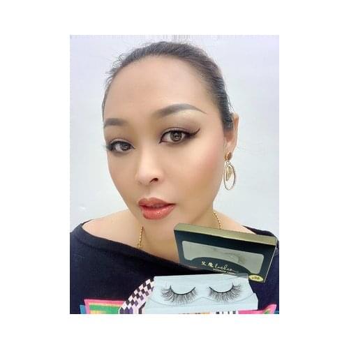 New Style 100% Mink hair 3D Internal thick messy short foreign minister Black stem eyelash individual Eyelashes fashion fake