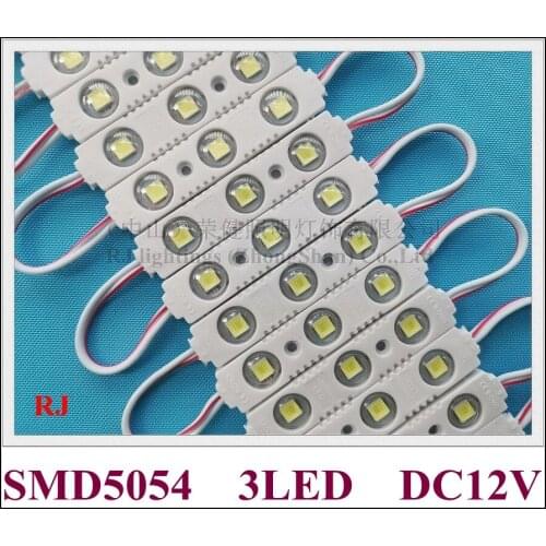 With lens LED light module injection LED module for sign channel letter DC12V 70mm*15mm*6mm SMD 5054 3 LED 1.5W factory price