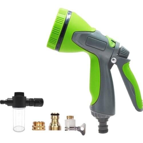 Garden Water Spray Gun Hose Nozzle Multi-function Lawn Vegetable Garden Sprinkler Watering Irrigation Car Wash Cleaning Tools