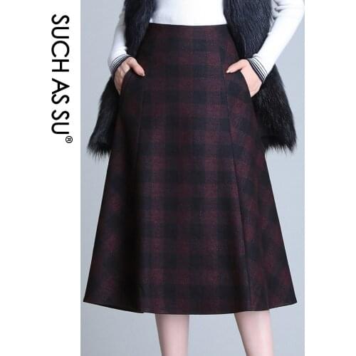 SUCH AS SU Women's Knitted Skirts