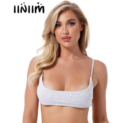 Womens Femme Backless Vest Tops Ribbed Camisole Scoop Neck Crop Top Adjustable Shoulder Straps Fashion Sexy Sleeveless Tops